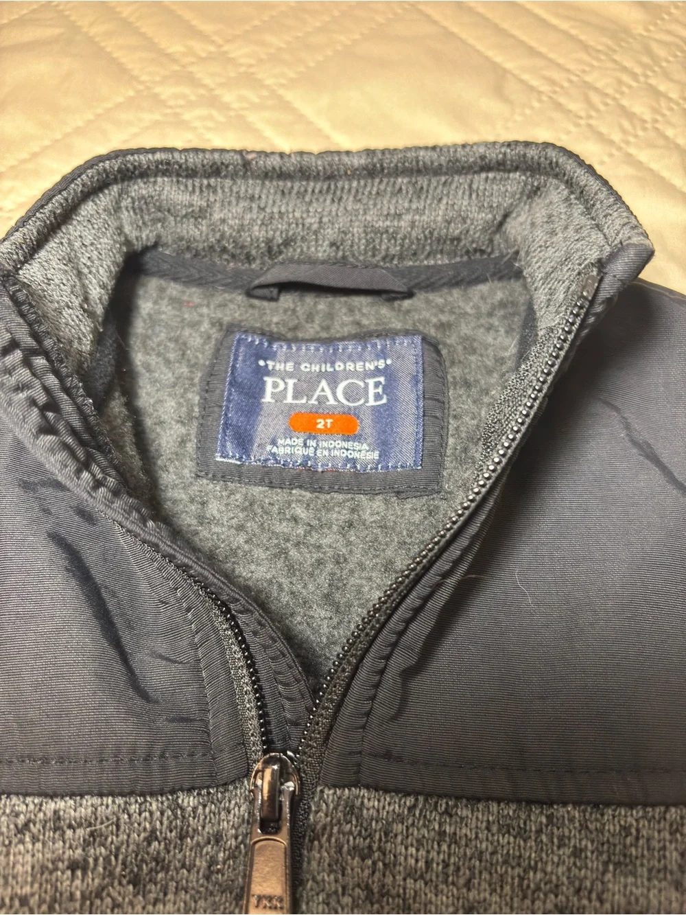 Children’s Place 2T Grey Full-Zip Sweater Jacket